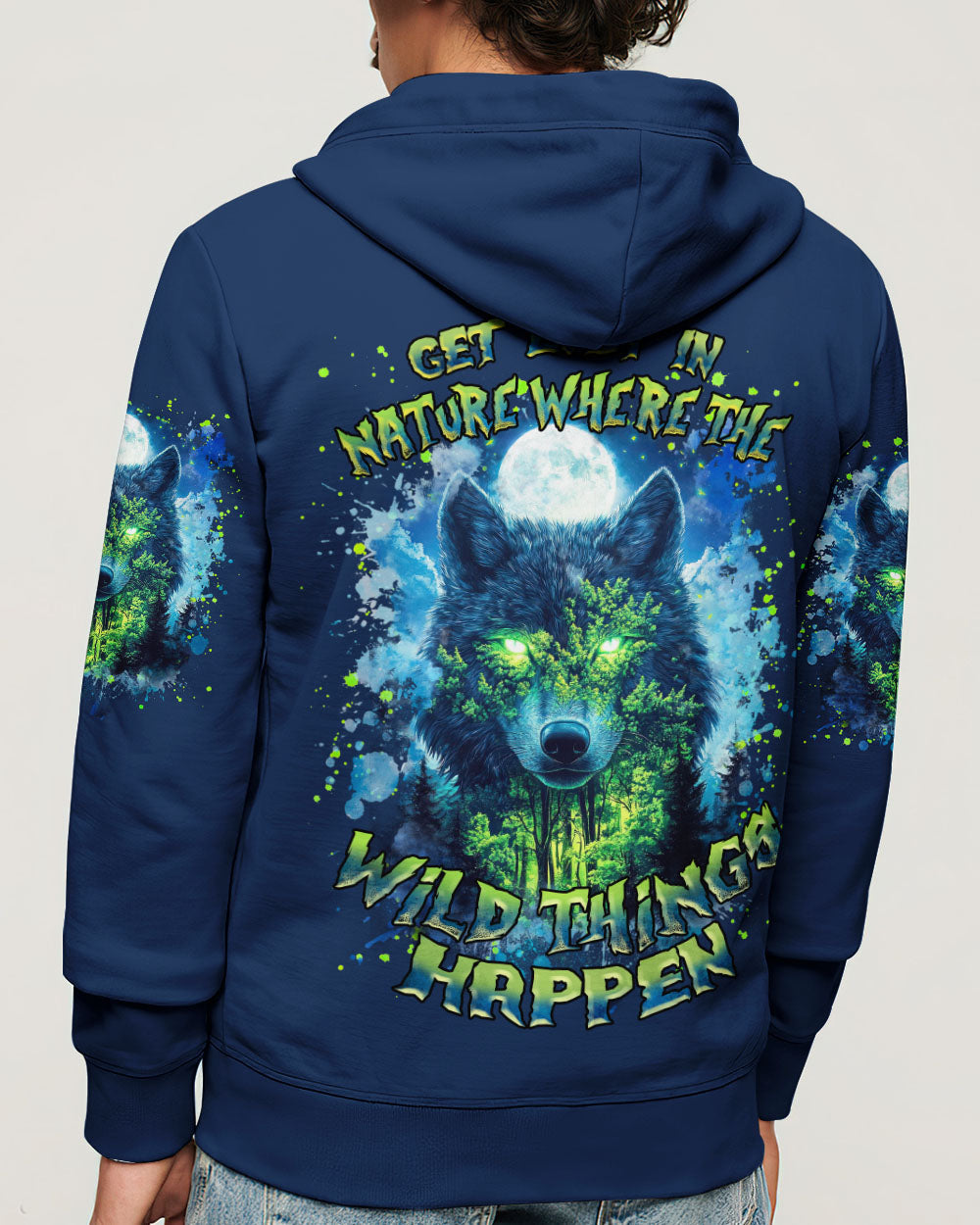 BLISSCORNERS GET LOST IN NATURE WOLF ALL OVER PRINT
