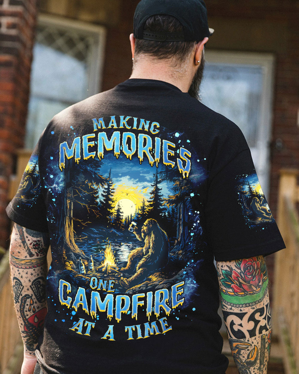 BLISSCORNERS MAKING MEMORIES ONE CAMPFIRE AT A TIME BIGFOOT ALL OVER PRINT