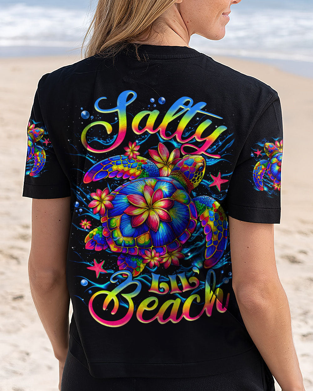 BLISSCORNERS SALTY LIL' BEACH TURTLE ALL OVER PRINT