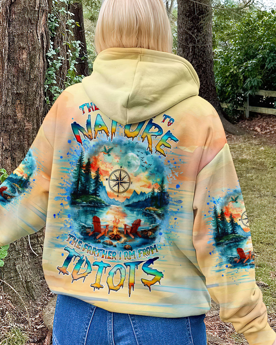 BLISSCORNERS (HOT DEAL) THE CLOSER I GET TO NATURE CAMPFIRE ALL OVER PRINT -TLNZ1111244