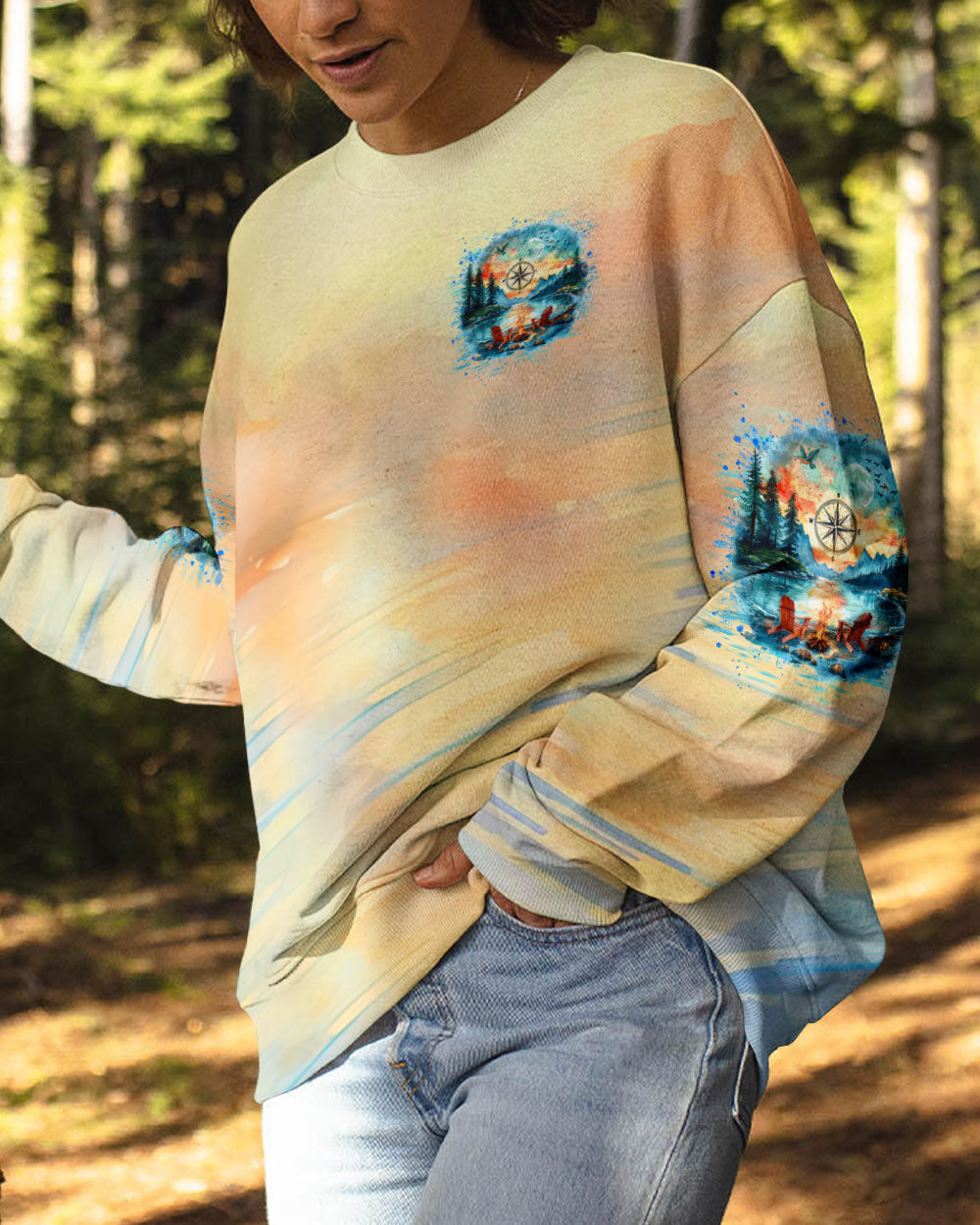 BLISSCORNERS (HOT DEAL) THE CLOSER I GET TO NATURE CAMPFIRE ALL OVER PRINT -  TLNZ1111244