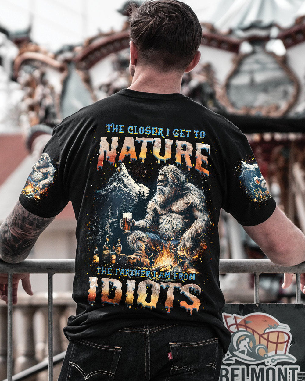 BLISSCORNERS THE CLOSER I GET TO NATURE BIGFOOT ALL OVER PRINT