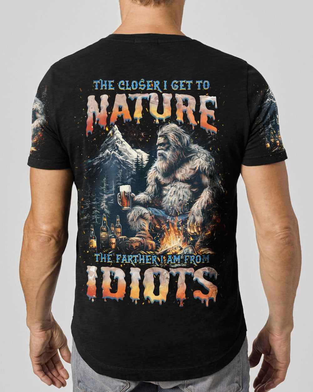 BLISSCORNERS THE CLOSER I GET TO NATURE BIGFOOT ALL OVER PRINT