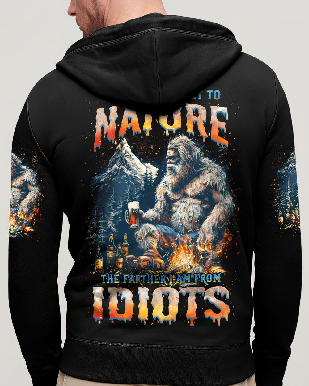 BLISSCORNERS THE CLOSER I GET TO NATURE BIGFOOT ALL OVER PRINT