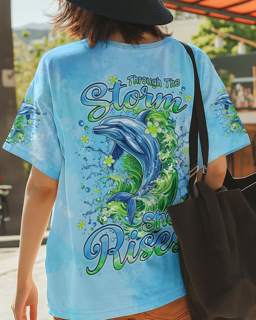 BLISSCORNERS THROUGH THE STORM DOLPHIN ALL OVER PRINT