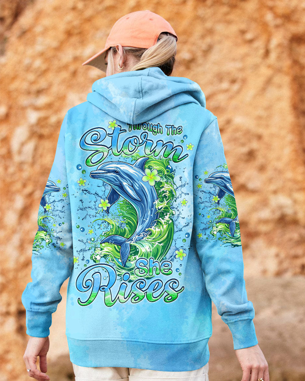 BLISSCORNERS THROUGH THE STORM DOLPHIN ALL OVER PRINT