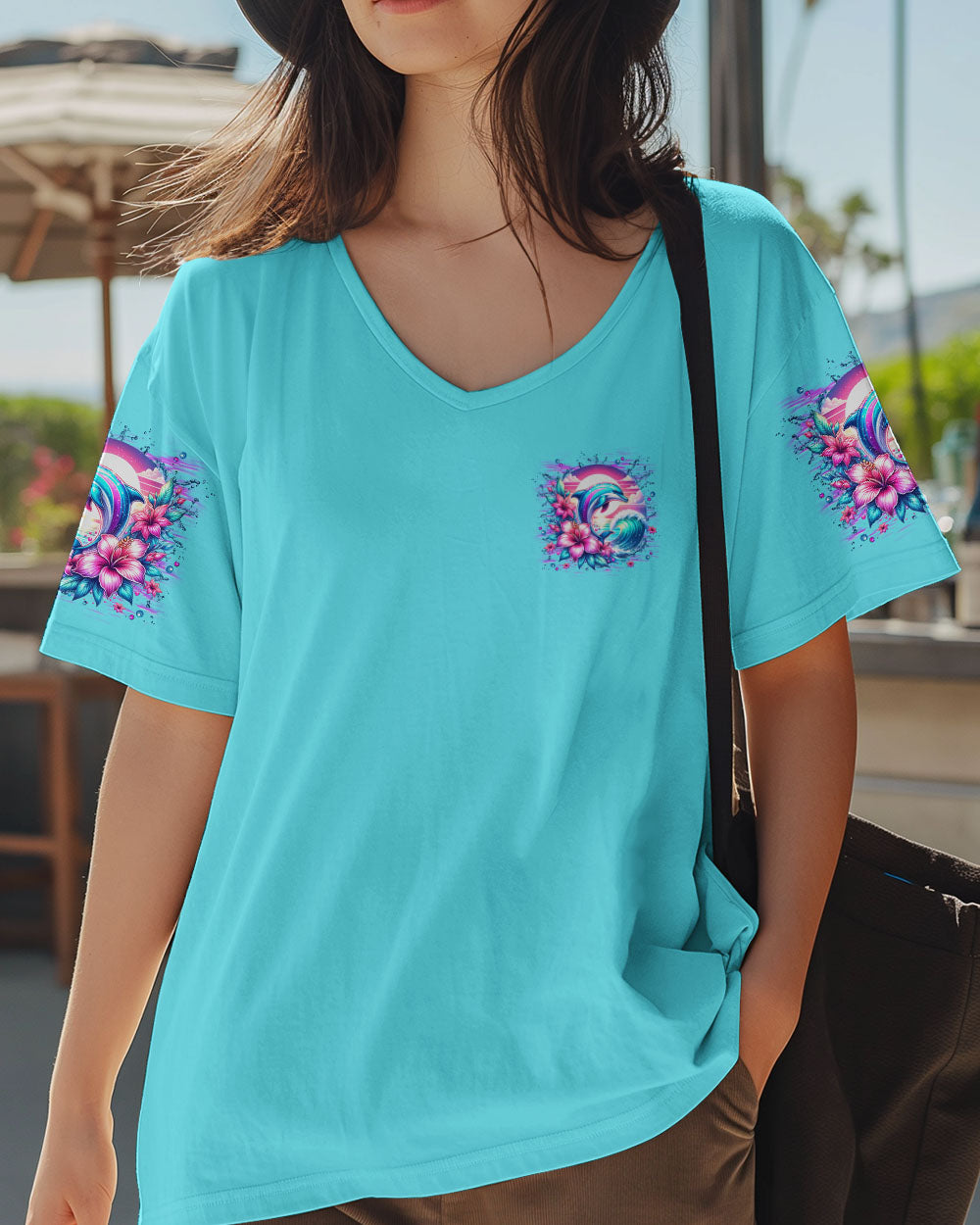 BLISSCORNERS MAKING A SPLASH ONE WAVE AT A TIME DOLPHIN ALL OVER PRINT