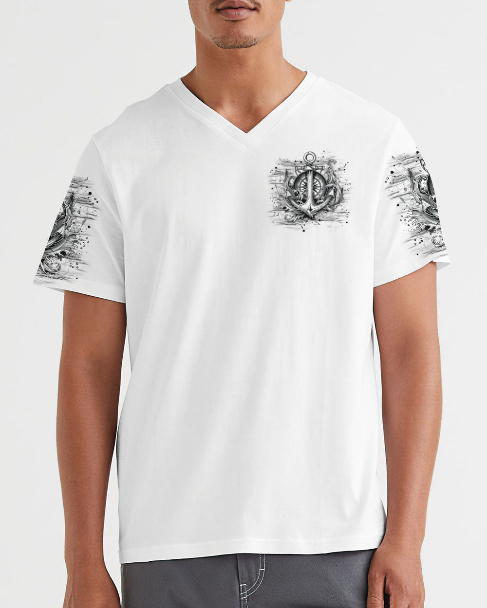 BLISSCORNERS NOT ALL WHO WANDER ARE LOST ANCHOR COMPASS ALL OVER PRINT