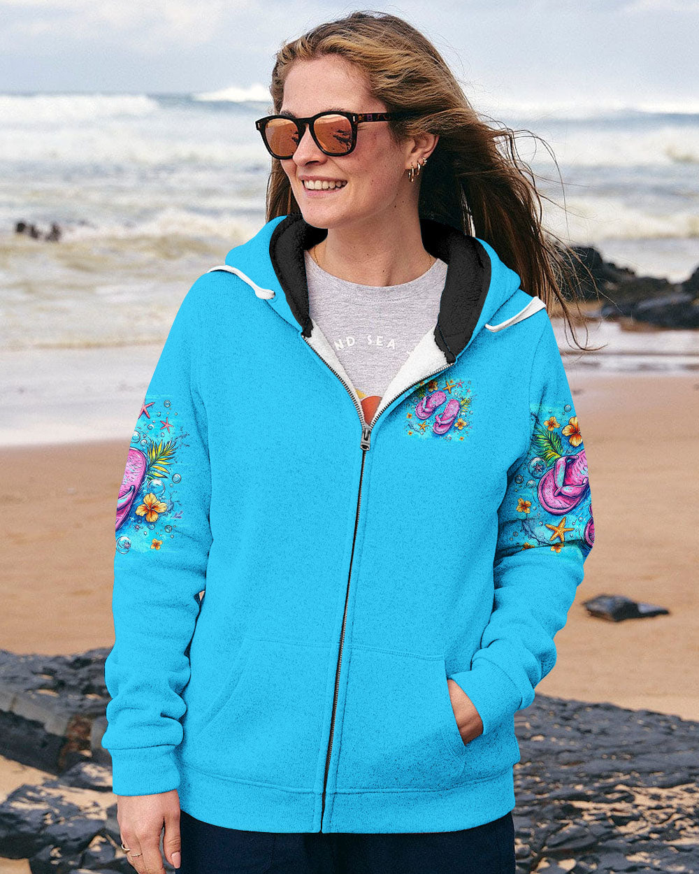BLISSCORNERS LIFE IS BETTER IN FLIP-FLOPS AND SANDY TOES ALL OVER PRINT