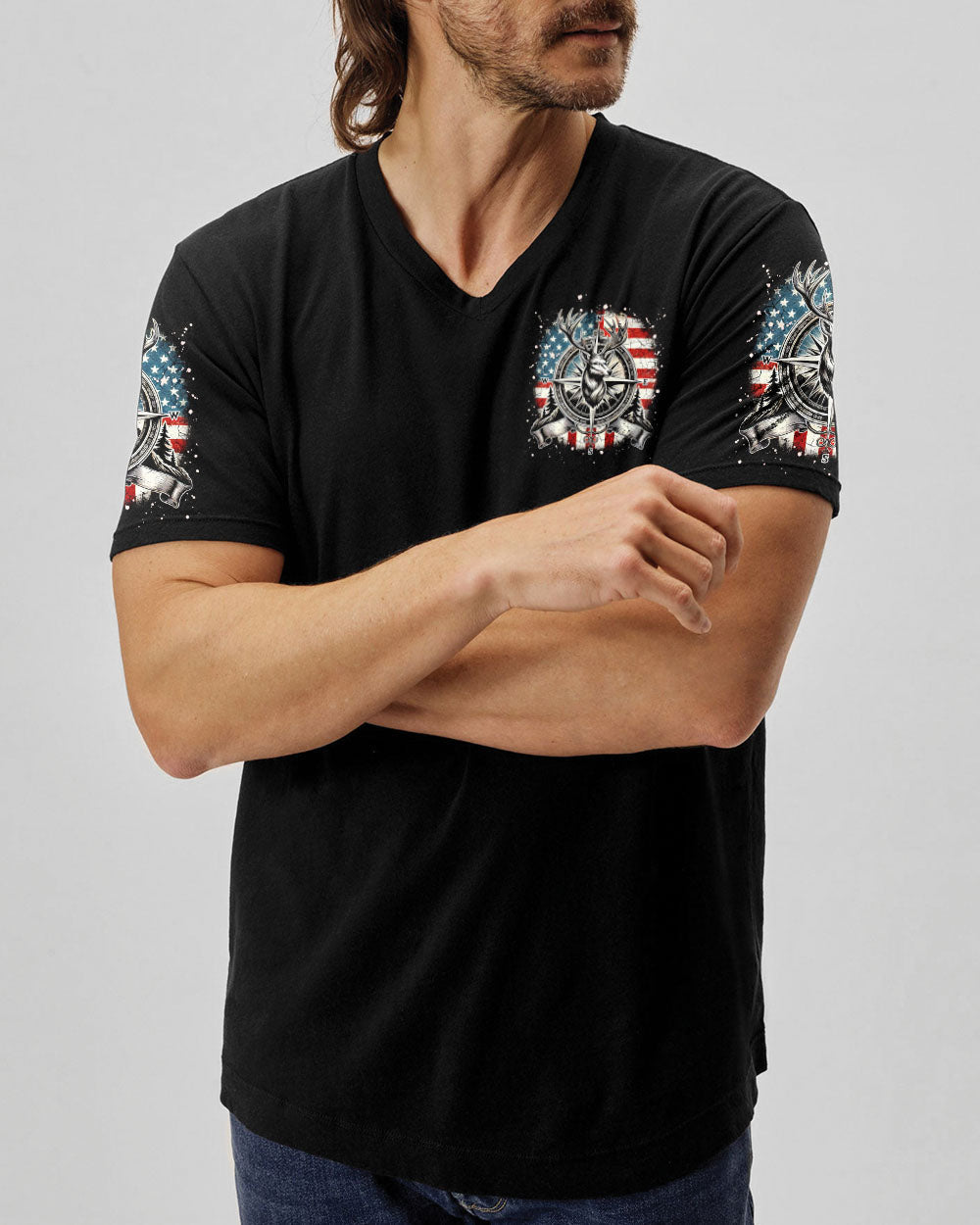 BLISSCORNERS BUCK AROUND AND FIND OUT DEER HUNTING ALL OVER PRINT