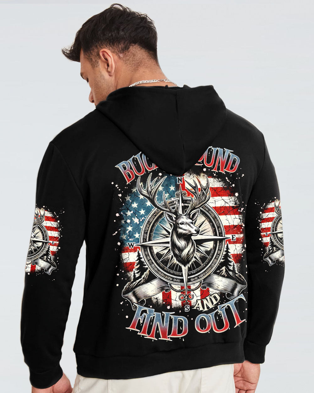 BLISSCORNERS BUCK AROUND AND FIND OUT DEER HUNTING ALL OVER PRINT