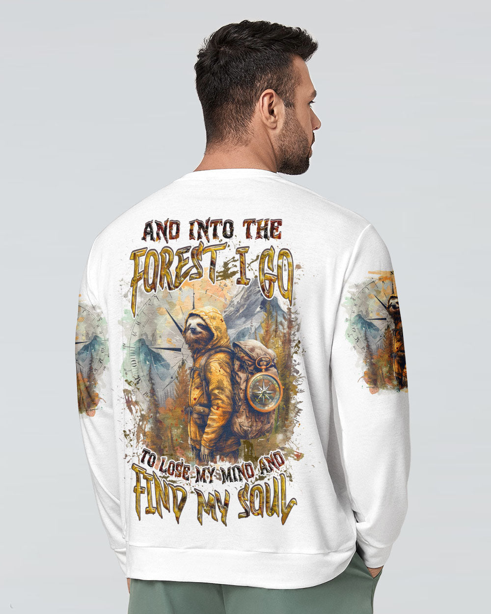 BLISSCORNERS AND INTO THE FOREST I GO SLOTH ALL OVER PRINT