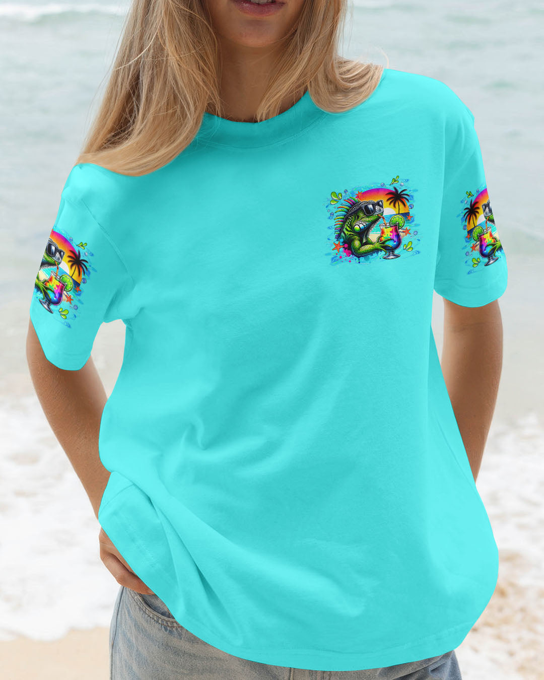 BLISSCORNERS IT'S 5 O'CLOCK SOMEWHERE IGUANA ALL OVER PRINT