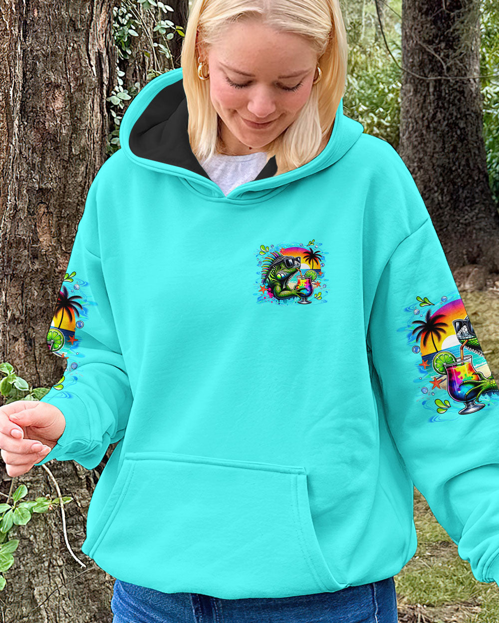 BLISSCORNERS IT'S 5 O'CLOCK SOMEWHERE IGUANA ALL OVER PRINT