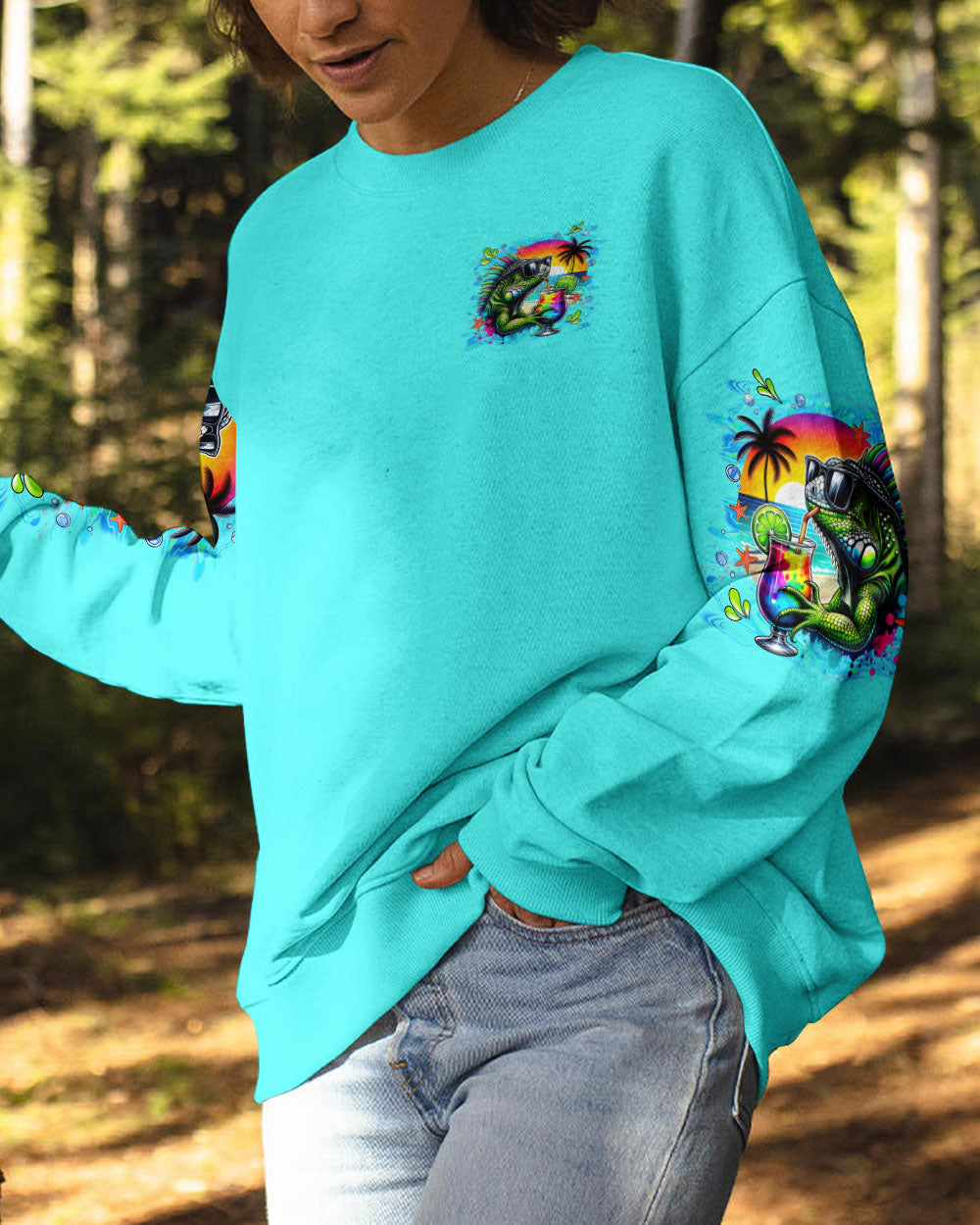 BLISSCORNERS IT'S 5 O'CLOCK SOMEWHERE IGUANA ALL OVER PRINT