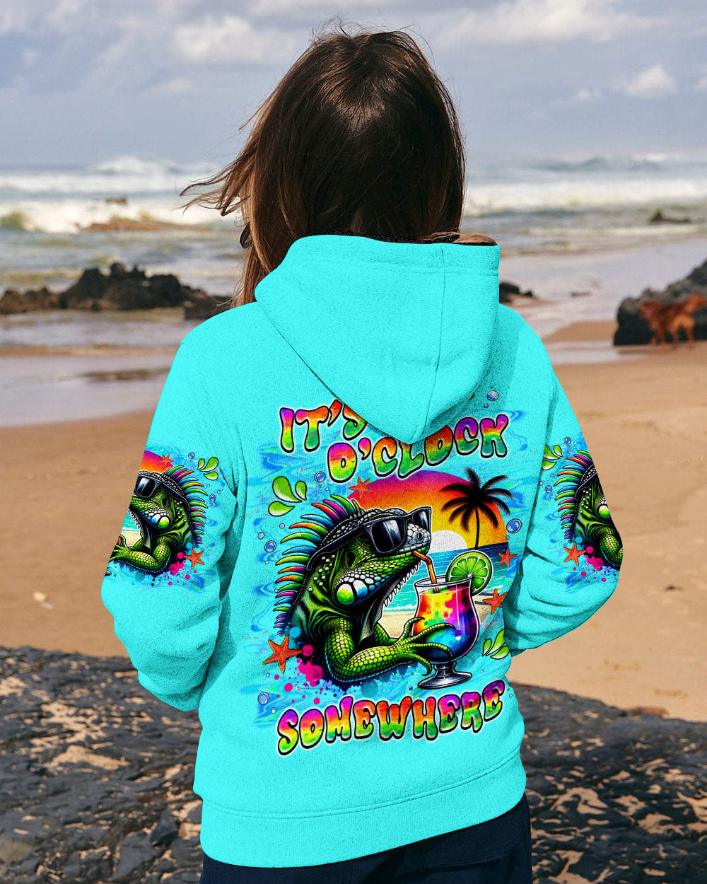BLISSCORNERS IT'S 5 O'CLOCK SOMEWHERE IGUANA ALL OVER PRINT