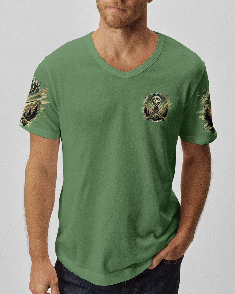 BLISSCORNERS NO BRAGGING UNTIL YOU'RE DRAGGING DEER HUNTING ALL OVER PRINT