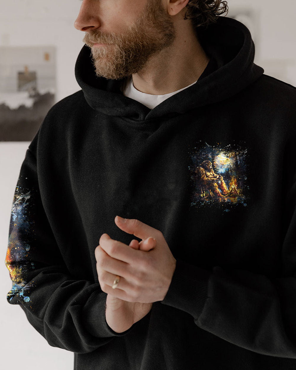 BLISSCORNERS AND INTO THE FOREST I GO BIGFOOT ALL OVER PRINT