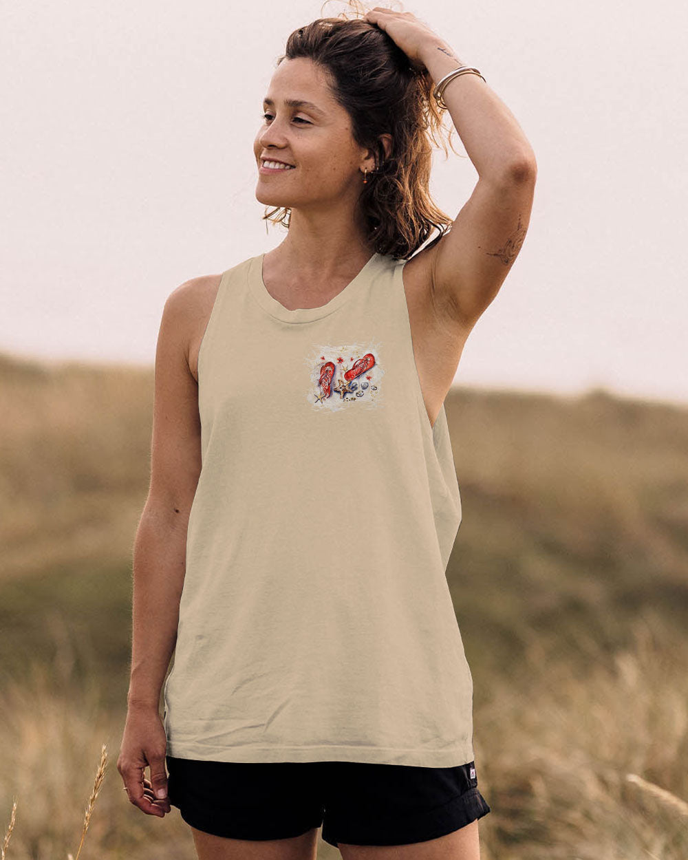 BLISSCORNERS LIFE IS BETTER IN FLIP-FLOPS AND SANDY TOES ALL OVER PRINT
