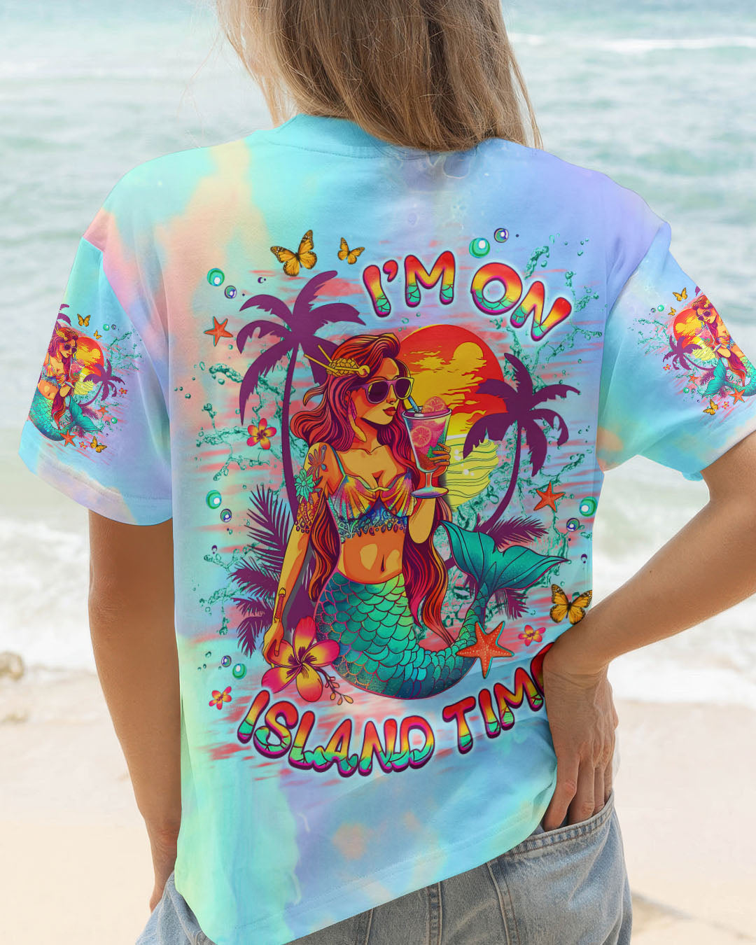 BLISSCORNERS I'M ON ISLAND TIME MERMAID ALL OVER PRINT