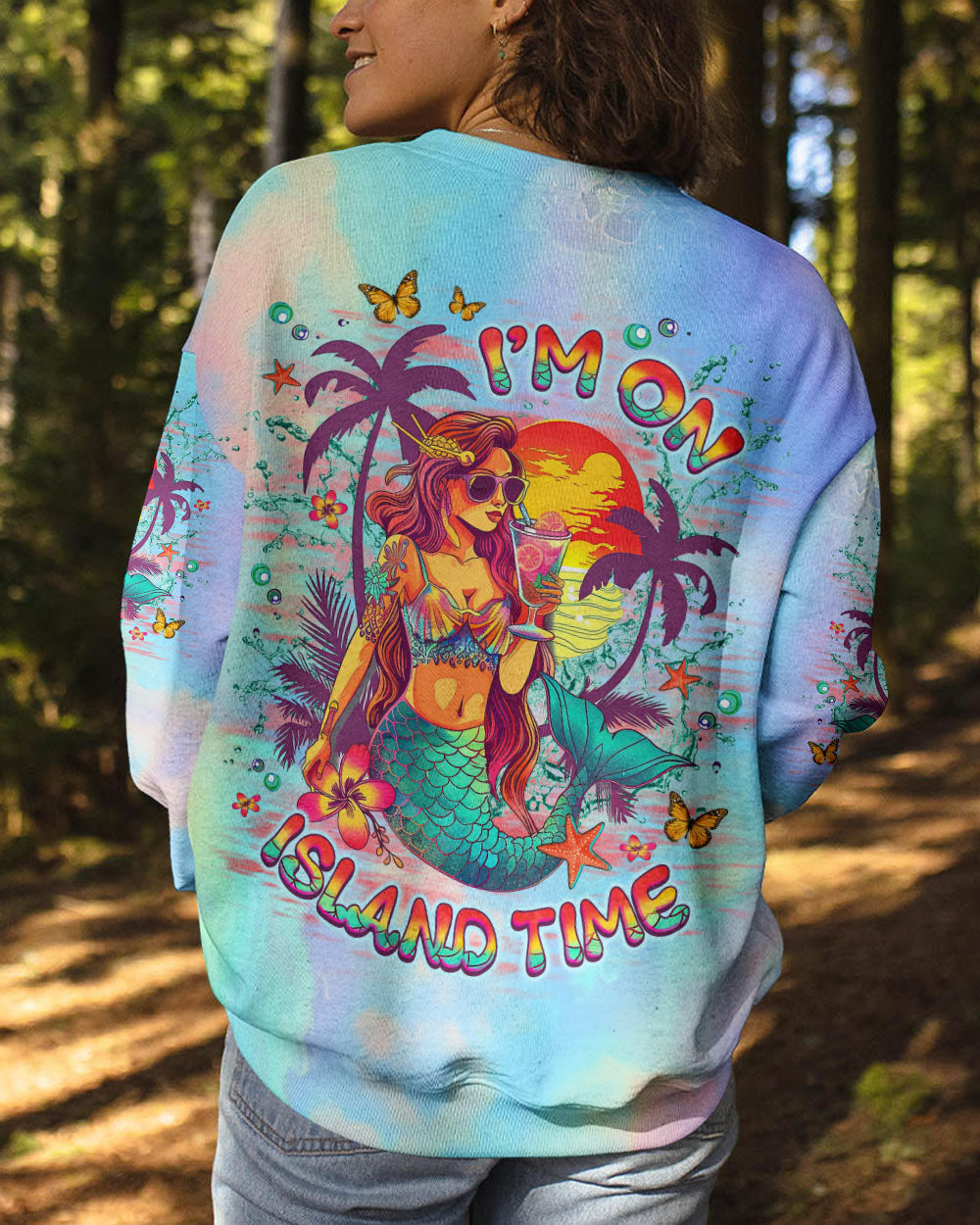 BLISSCORNERS I'M ON ISLAND TIME MERMAID ALL OVER PRINT