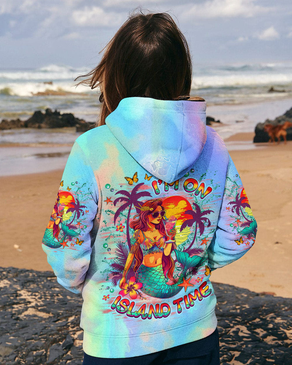 BLISSCORNERS I'M ON ISLAND TIME MERMAID ALL OVER PRINT