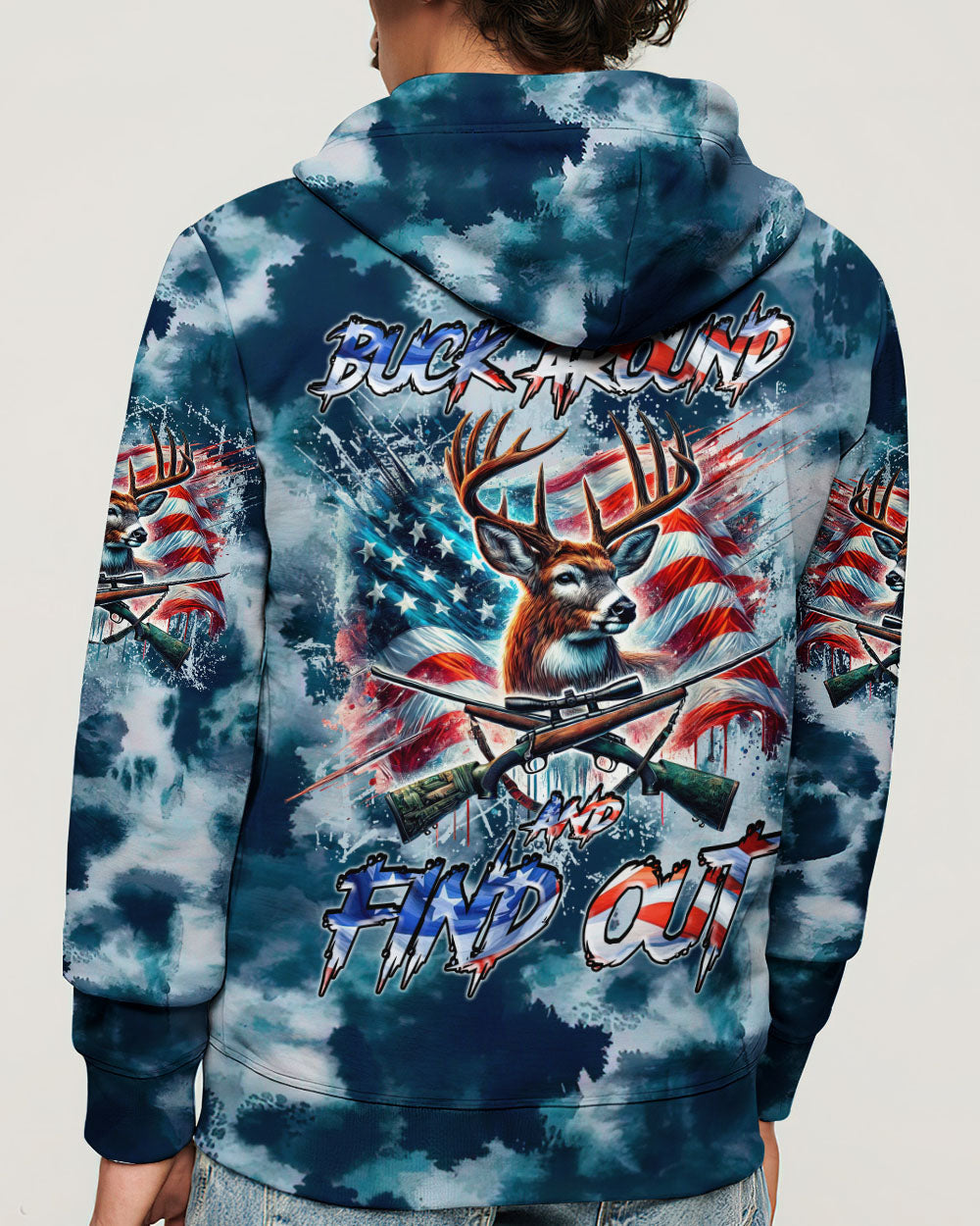 BLISSCORNERS (HOT DEAL) BUCK AROUND AND FIND OUT DEER HUNTING ALL OVER PRINT