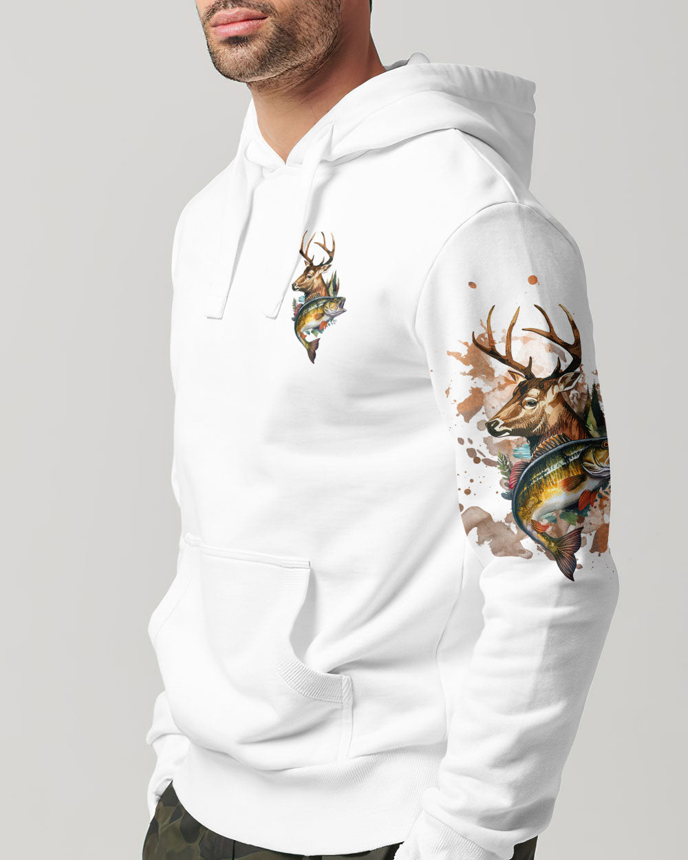 BLISSCORNERS I'M NOT ALWAYS THINKING HUNTING FISHING ALL OVER PRINT