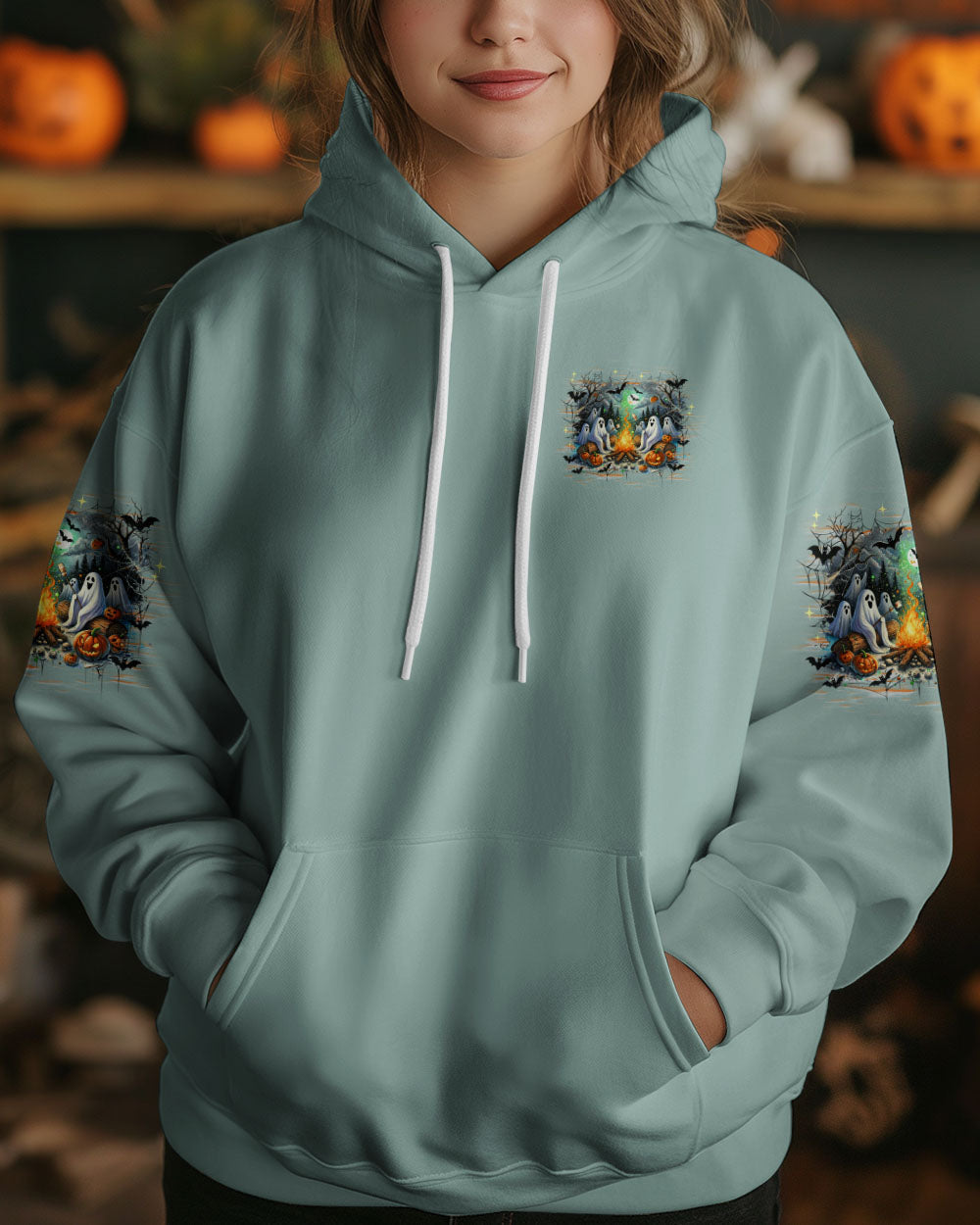 BLISSCORNERS MAKING MEMORIES ONE CAMPFIRE AT A TIME BOOS HALLOWEEN ALL OVER PRINT