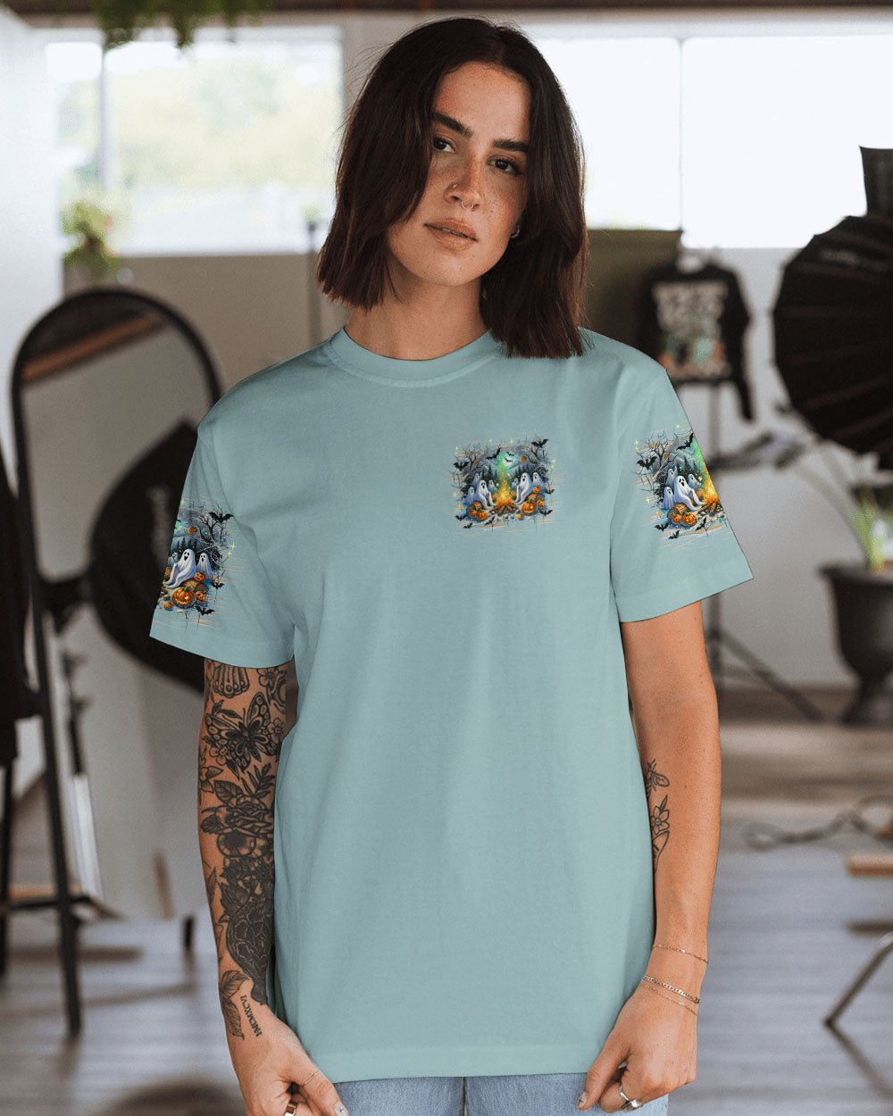 BLISSCORNERS MAKING MEMORIES ONE CAMPFIRE AT A TIME BOOS HALLOWEEN ALL OVER PRINT