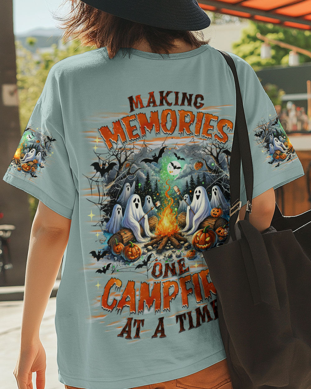 BLISSCORNERS MAKING MEMORIES ONE CAMPFIRE AT A TIME BOOS HALLOWEEN ALL OVER PRINT