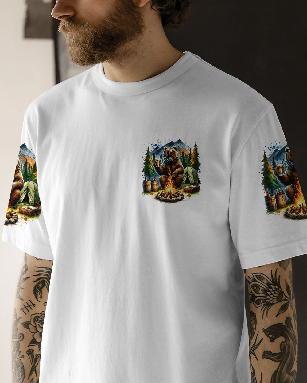 BLISSCORNERS THE CLOSER I GET TO NATURE BEAR ALL OVER PRINT