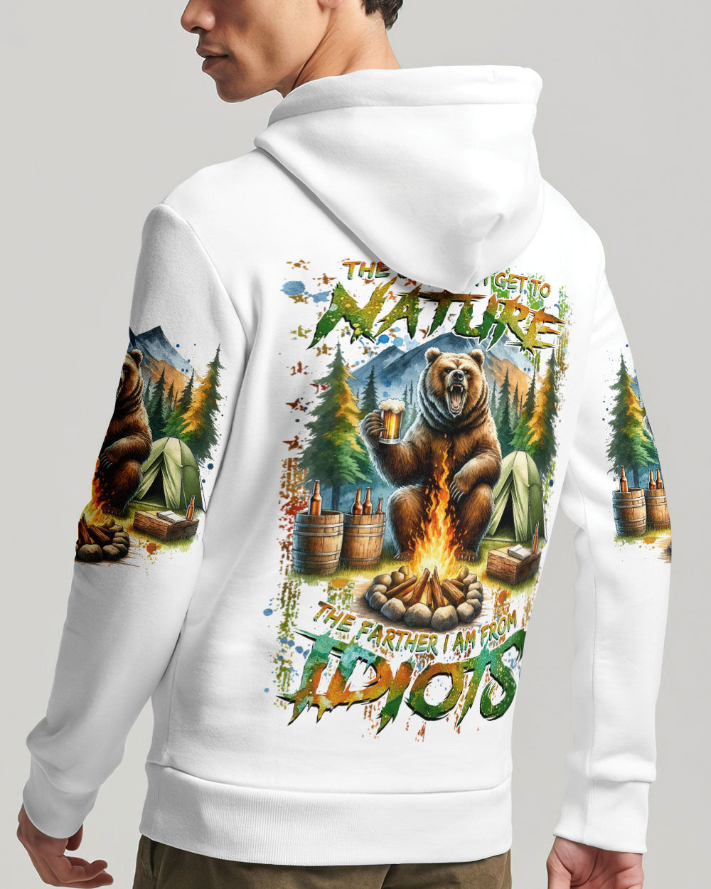 BLISSCORNERS THE CLOSER I GET TO NATURE BEAR ALL OVER PRINT
