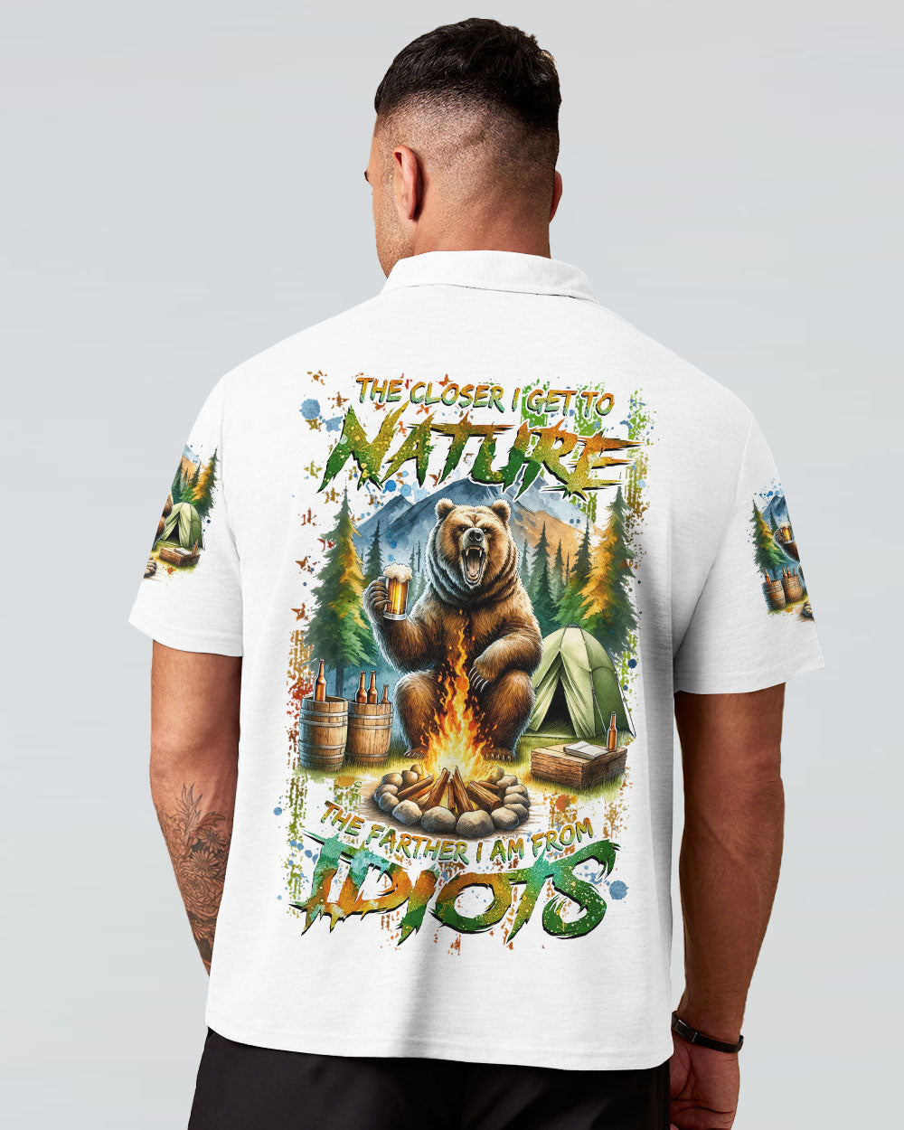 BLISSCORNERS THE CLOSER I GET TO NATURE BEAR ALL OVER PRINT