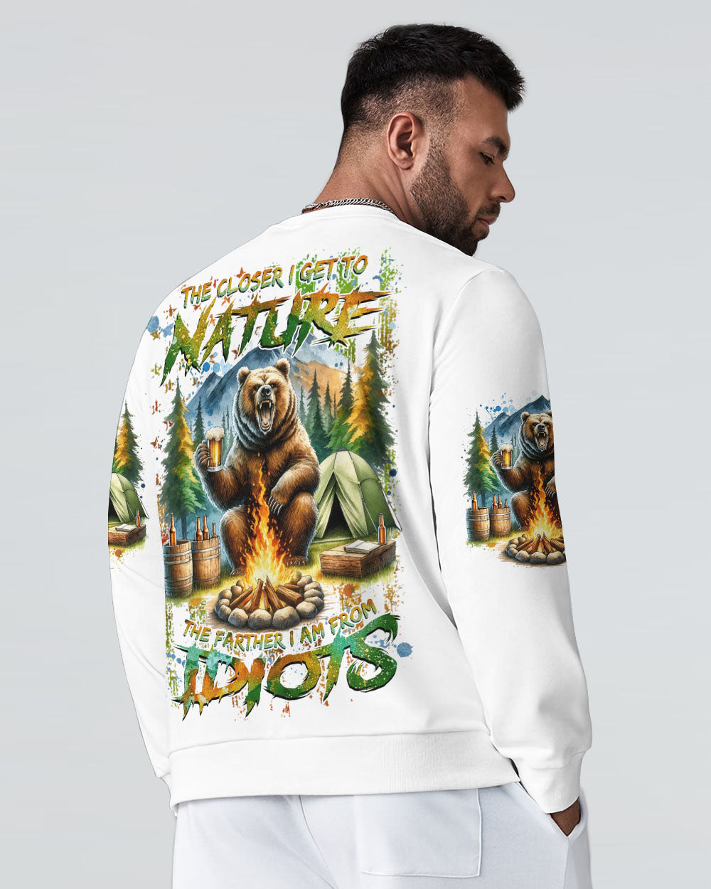BLISSCORNERS THE CLOSER I GET TO NATURE BEAR ALL OVER PRINT
