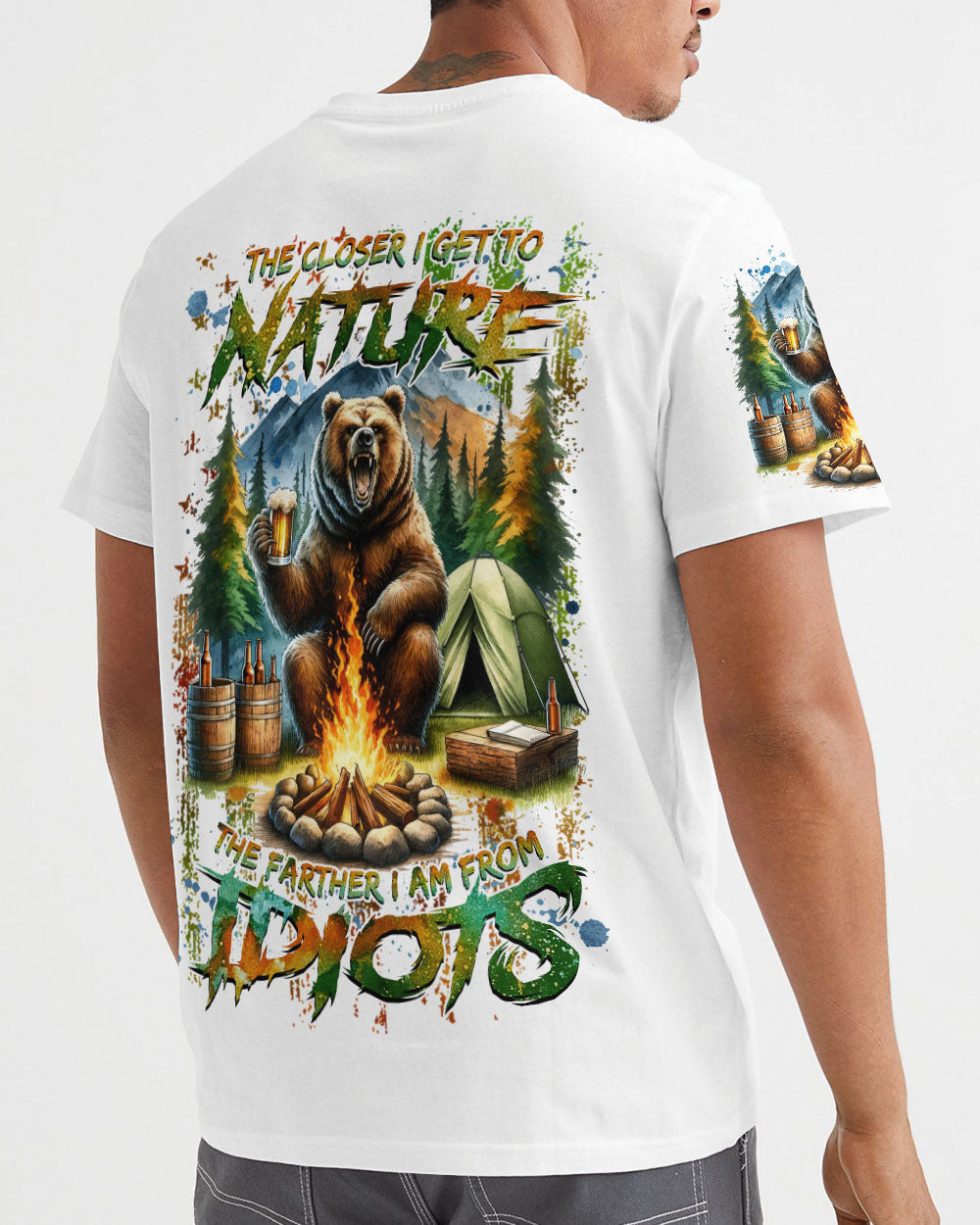 BLISSCORNERS THE CLOSER I GET TO NATURE BEAR ALL OVER PRINT