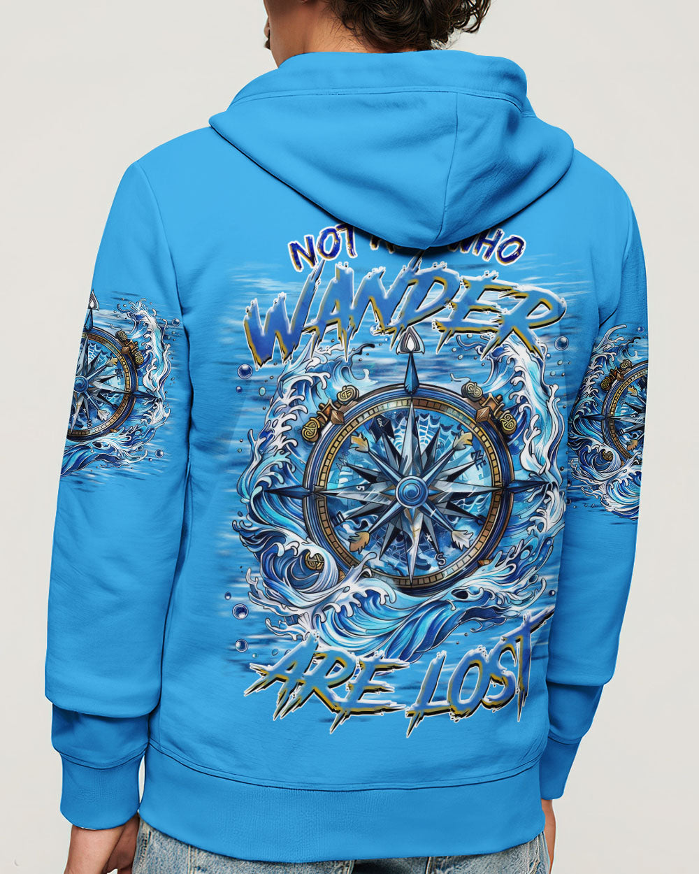 BLISSCORNERS NOT ALL WHO WANDER ARE LOST COMPASS ALL OVER PRINT