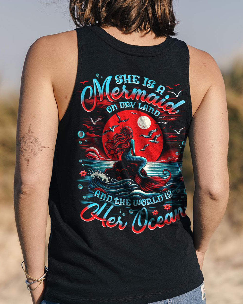 BLISSCORNERS SHE IS A MERMAID ALL OVER PRINT