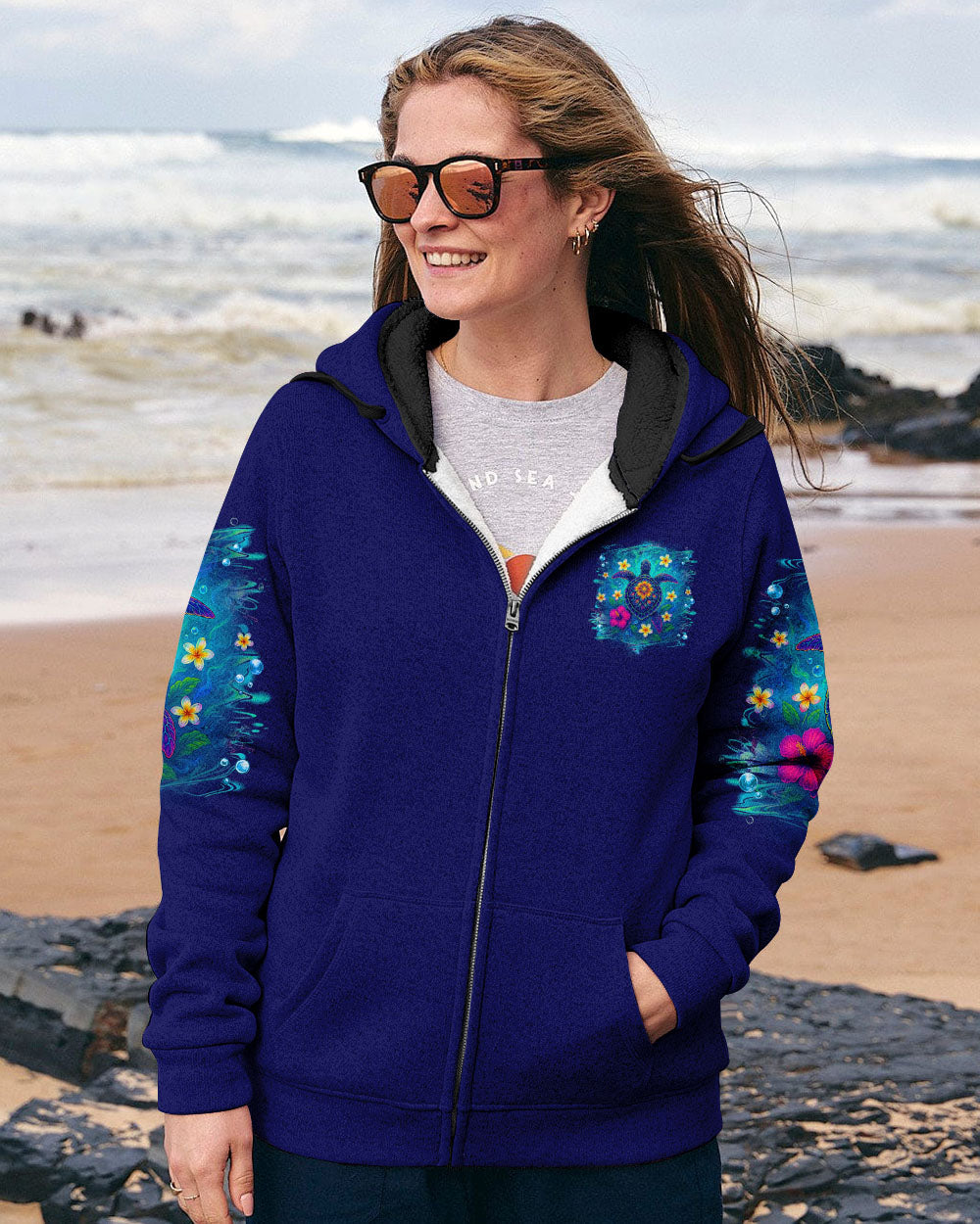 BLISSCORNERS SALTWATER HEALS EVERYTHING TURTLE ALL OVER PRINT