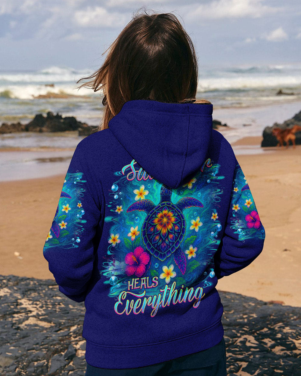 BLISSCORNERS SALTWATER HEALS EVERYTHING TURTLE ALL OVER PRINT