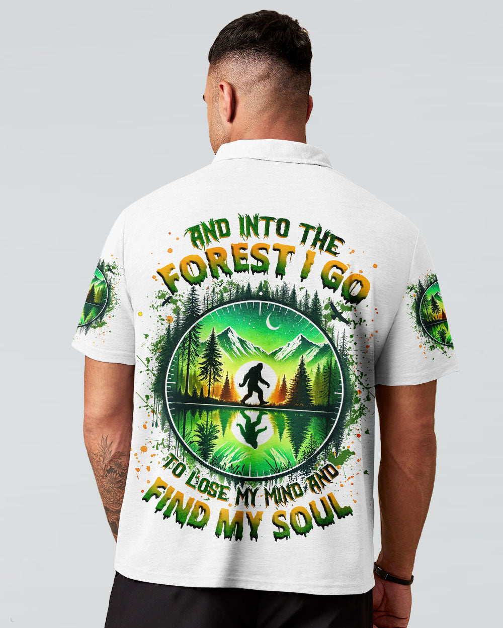 BLISSCORNERS AND INTO THE FOREST I GO BIGFOOT ALL OVER PRINT