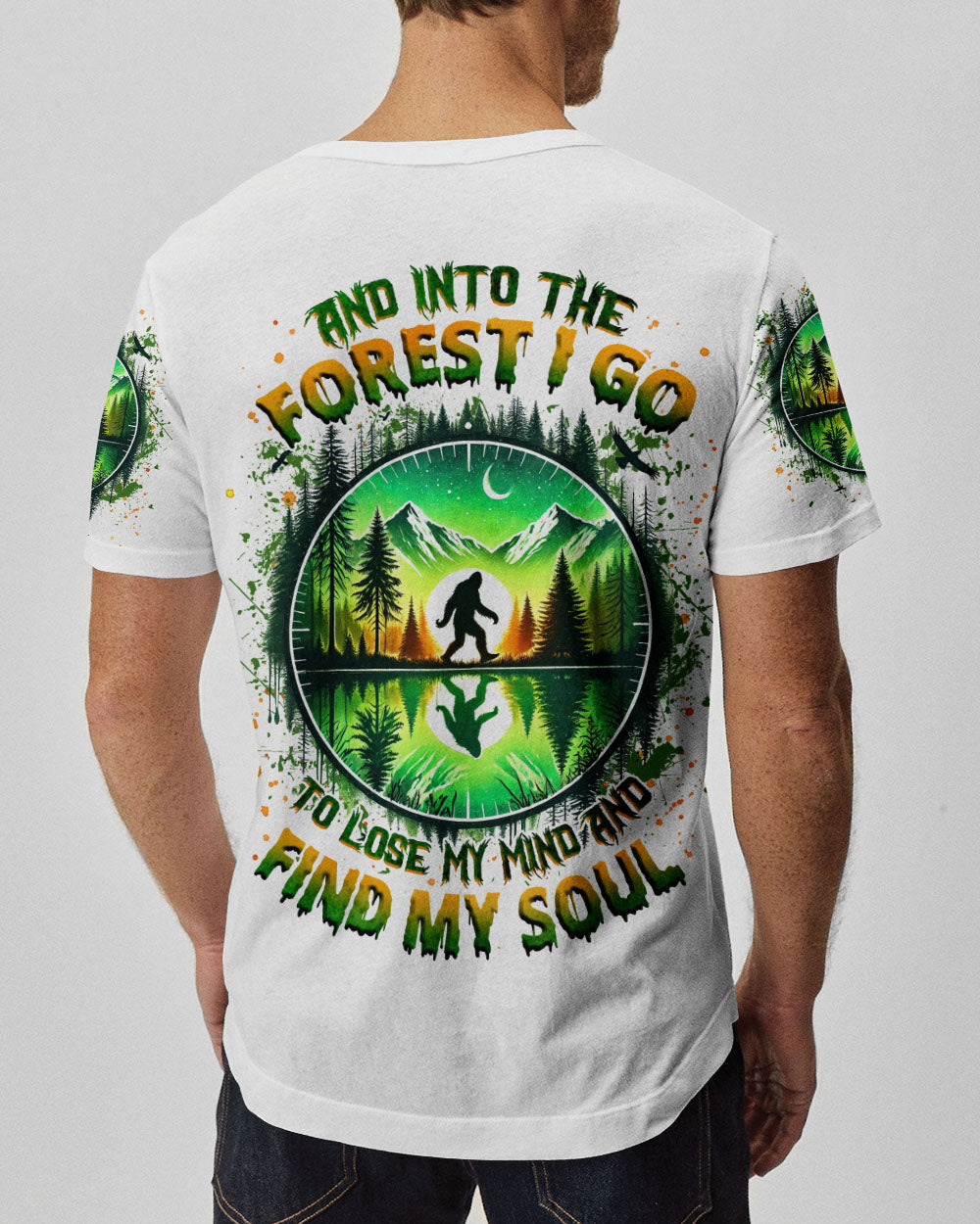 BLISSCORNERS AND INTO THE FOREST I GO BIGFOOT ALL OVER PRINT