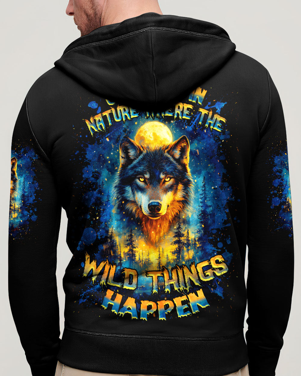 BLISSCORNERS GET LOST IN NATURE WOLF ALL OVER PRINT
