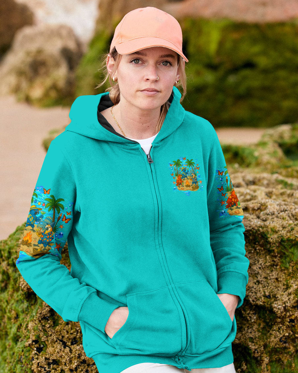 BLISSCORNERS BEACHES BOOZE BESTIES PARROT ALL OVER PRINT