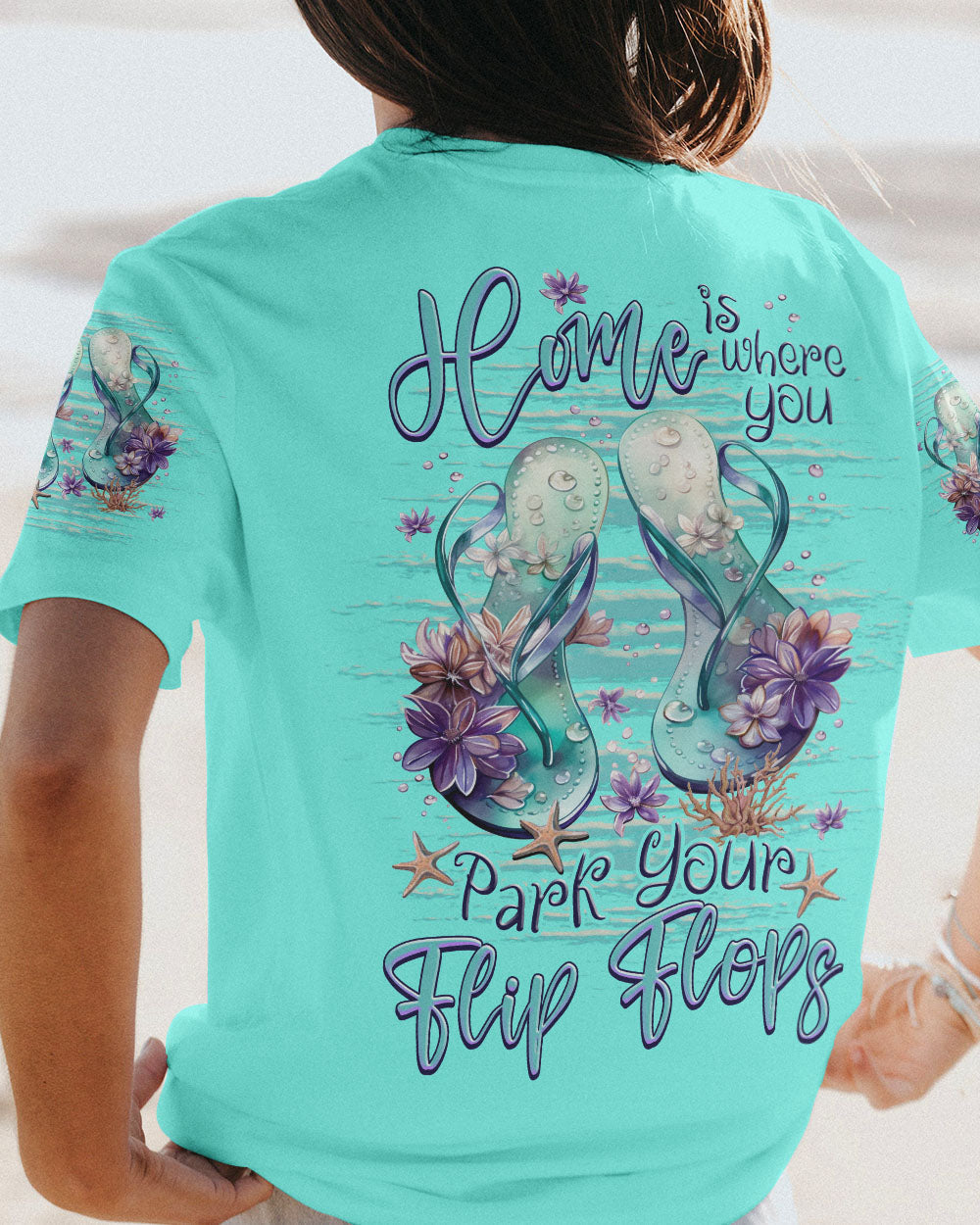 BLISSCORNERS HOME IS WHERE YOU PARK YOUR FLIP FLOPS ALL OVER PRINT