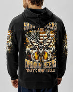 BLISSCORNERS SHOOTING DEERS AND DRINKING BEERS ALL OVER PRINT