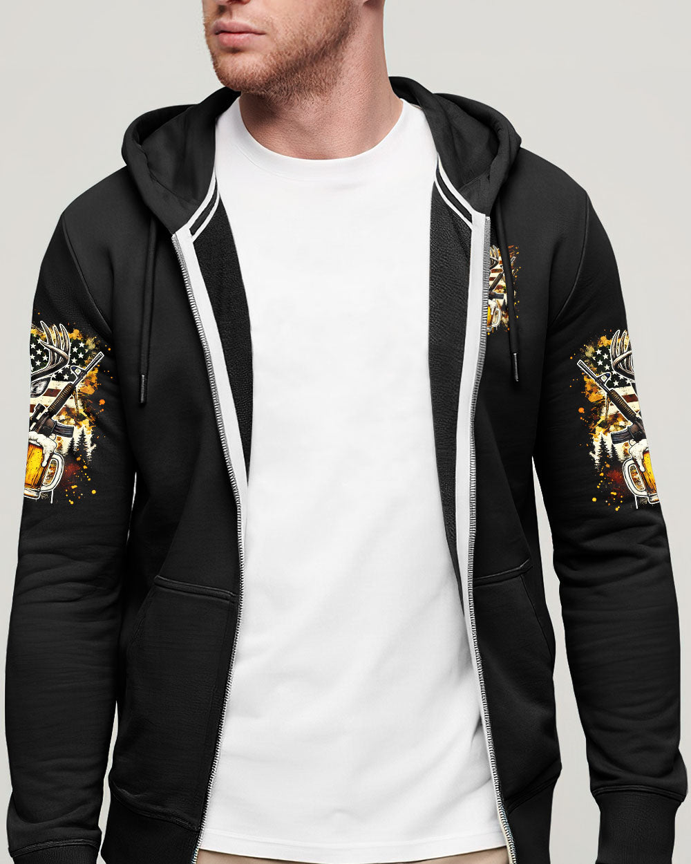 BLISSCORNERS SHOOTING DEERS AND DRINKING BEERS ALL OVER PRINT