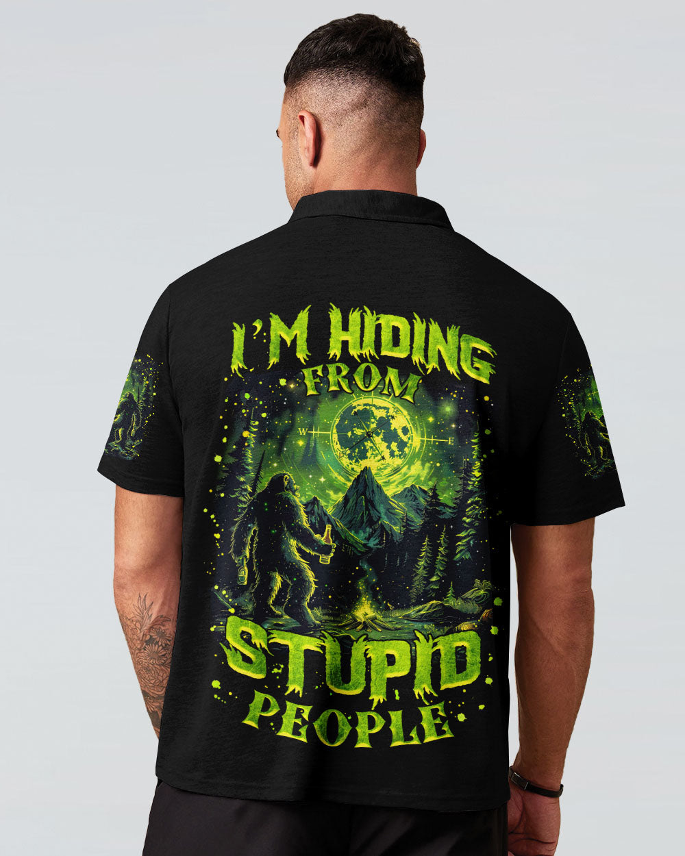 BLISSCORNERS I'M HIDING FROM STUPID PEOPLE BIGFOOT ALL OVER PRINT