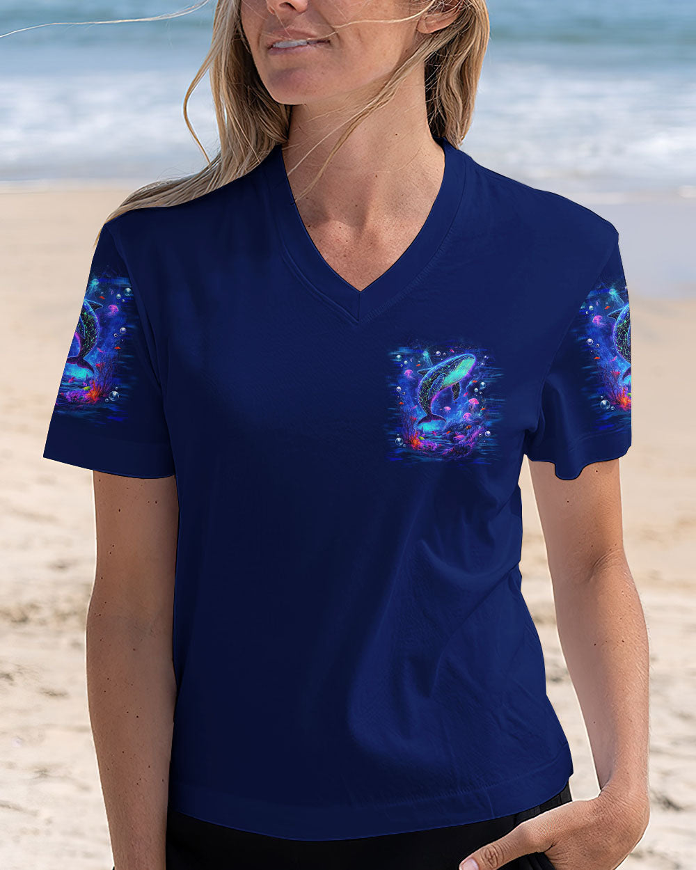 BLISSCORNERS SALTWATER HEALS EVERYTHING WHALE ALL OVER PRINT