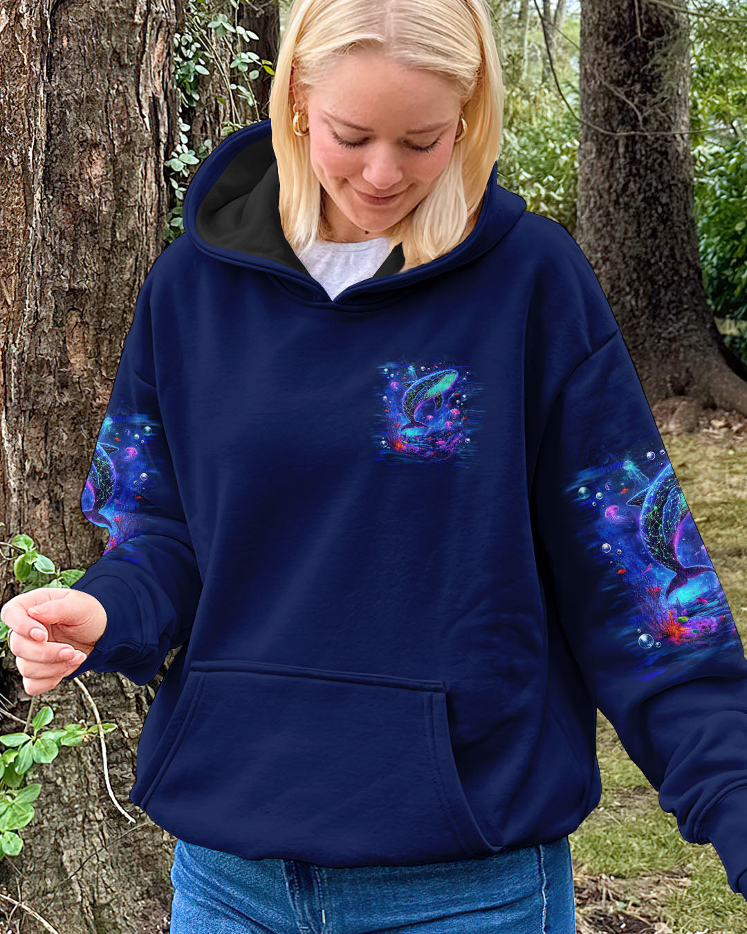 BLISSCORNERS SALTWATER HEALS EVERYTHING WHALE ALL OVER PRINT